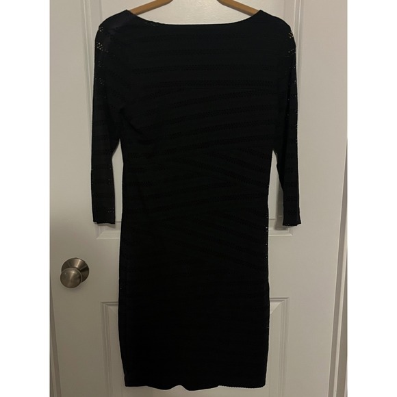 Motherhood Maternity Black Knit Sheath Dress 3/4 Sleeve Size S - Picture 4 of 7